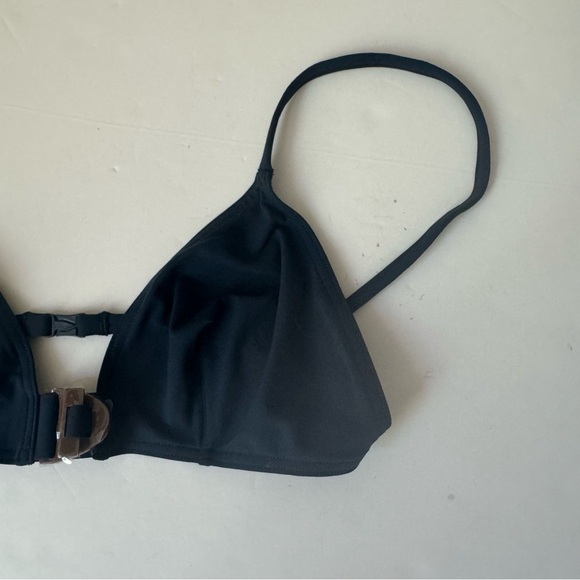 NWT ERES “Edge Cut” Triangle Bikini Top With Buckle Detail in Navy - Picture 12 of 16